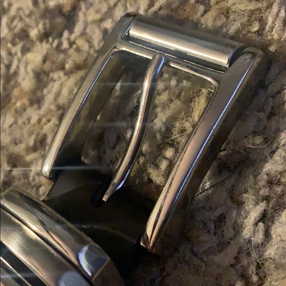 Brown and silver belt